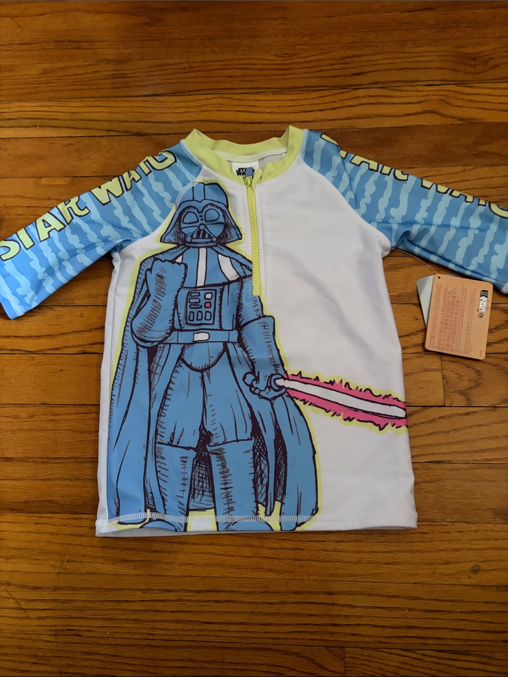 Disney Kids Swim Rashguard in Blue, White, Yellow, Pink